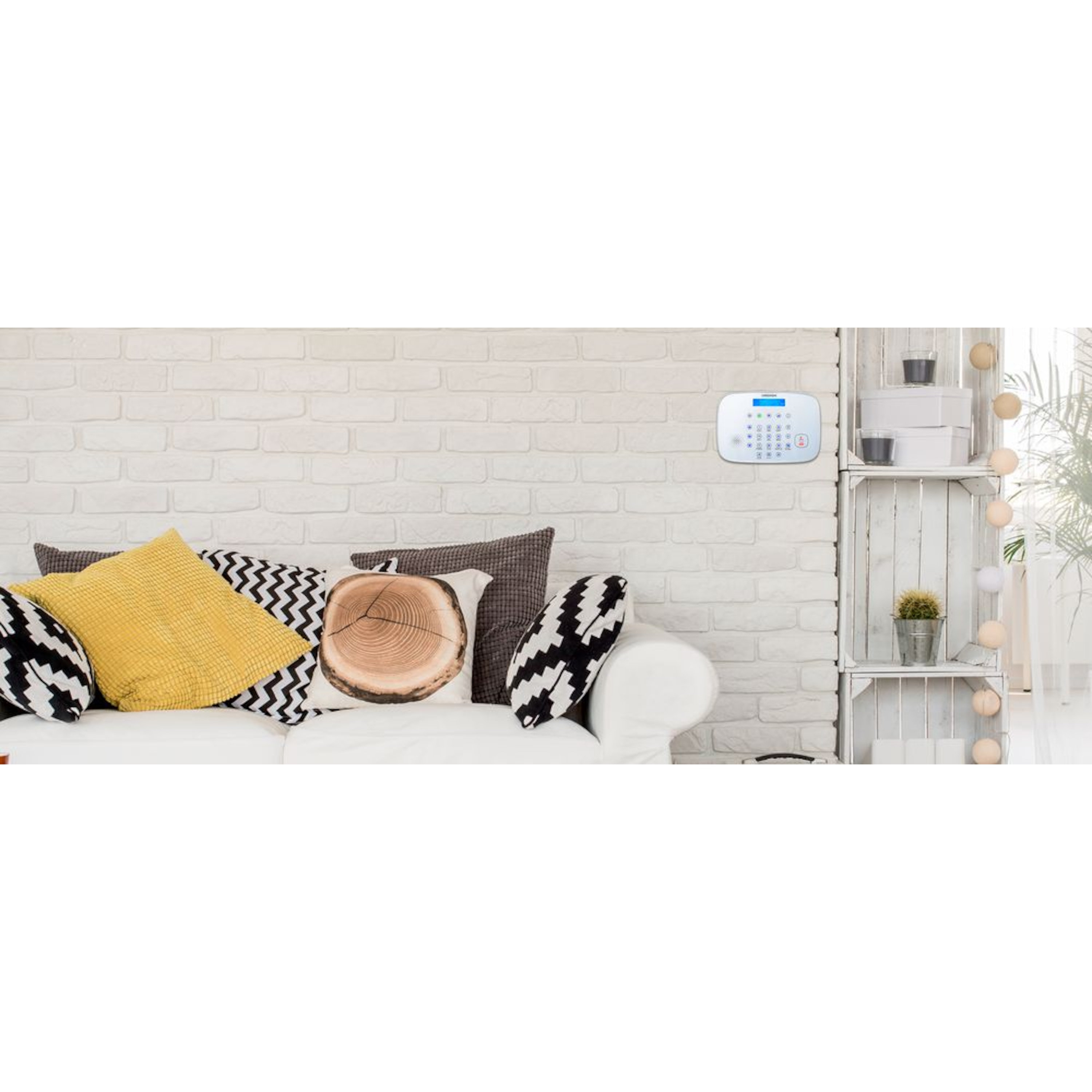 MEDION® Smart Home Alarmsystem Zentrale P85732, Zuverlässige Sicherheit im Haus, Echtzeit Benachrichtigung, Datentransfer via Mobilfunk & WLAN