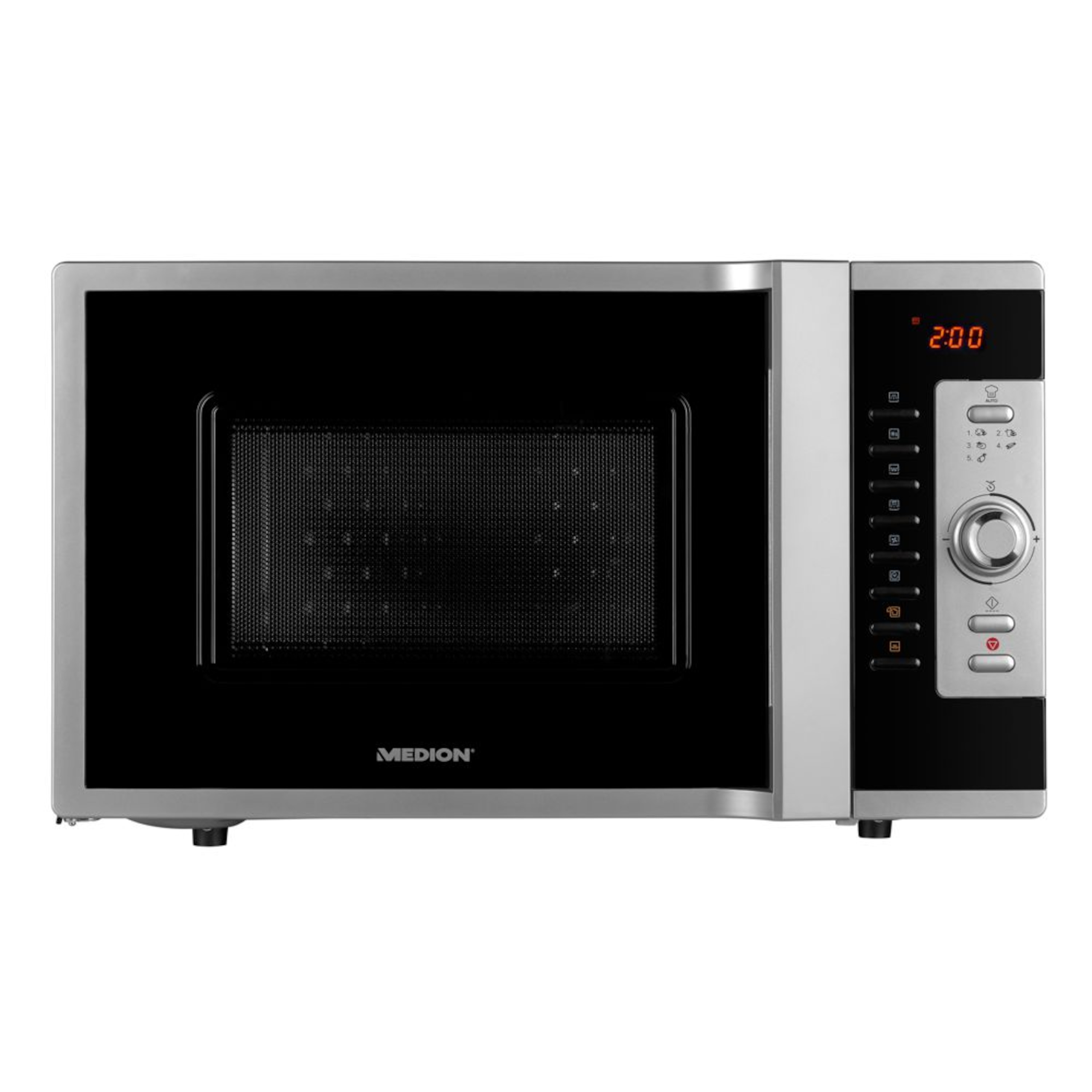 ECOM_MEDION_HW_MD18502_Mikrowelle_silber_Front
