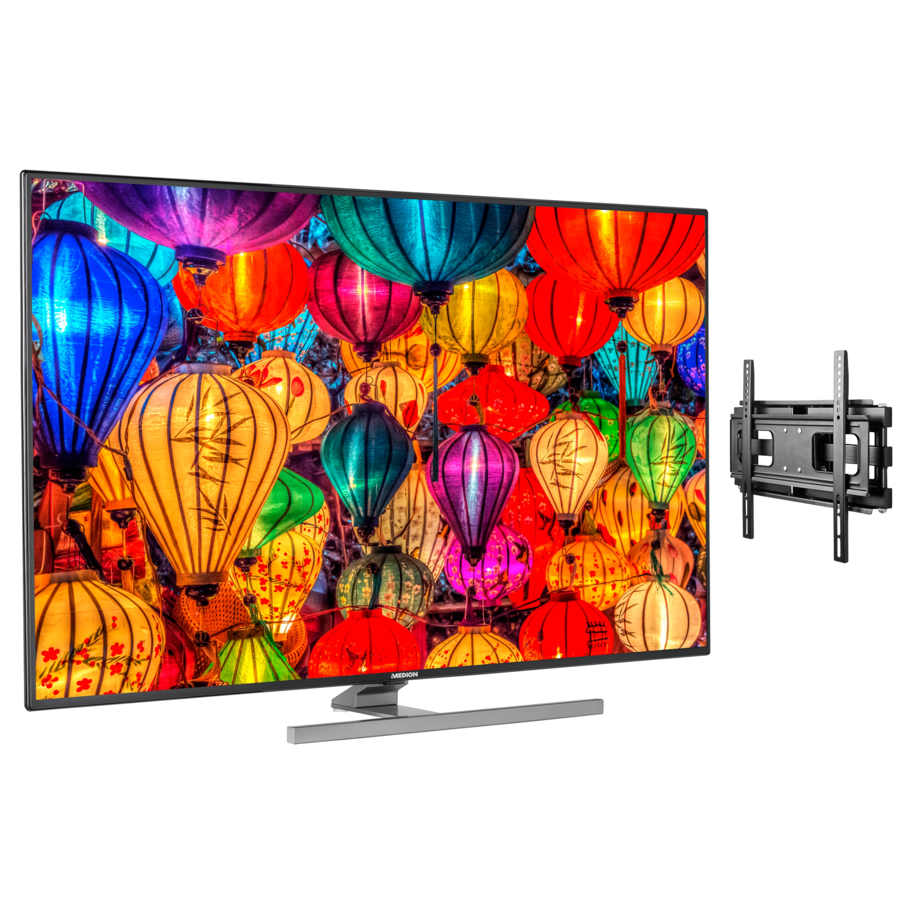 MEDION® LIFE® S15502 Smart-TV, 138,8 cm (55'') Ultra HD Display + Wandhalterung - ARTIKELSET