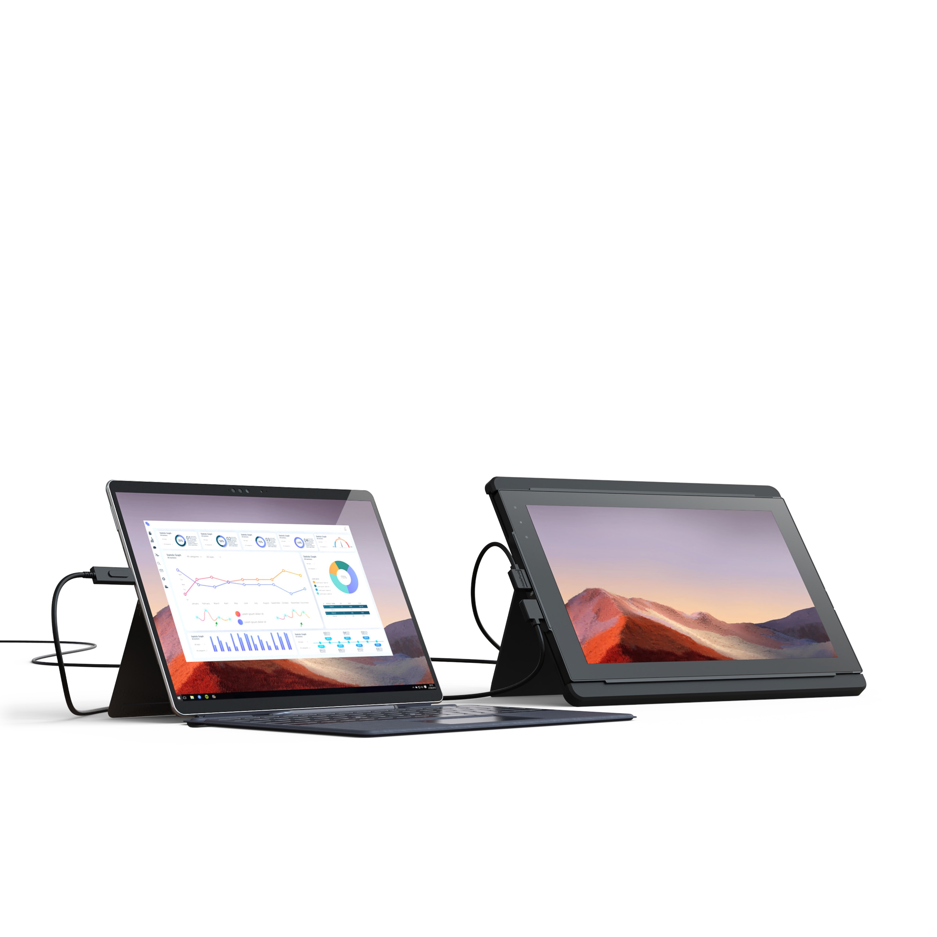 TELESTAR Mobile Pixels Kickstand, zur Befestigung an Notebook Rückseite, Standalone-Modus dank faltbaren Klickfußes zur Verwendung als klassichen Desktop Monitor
