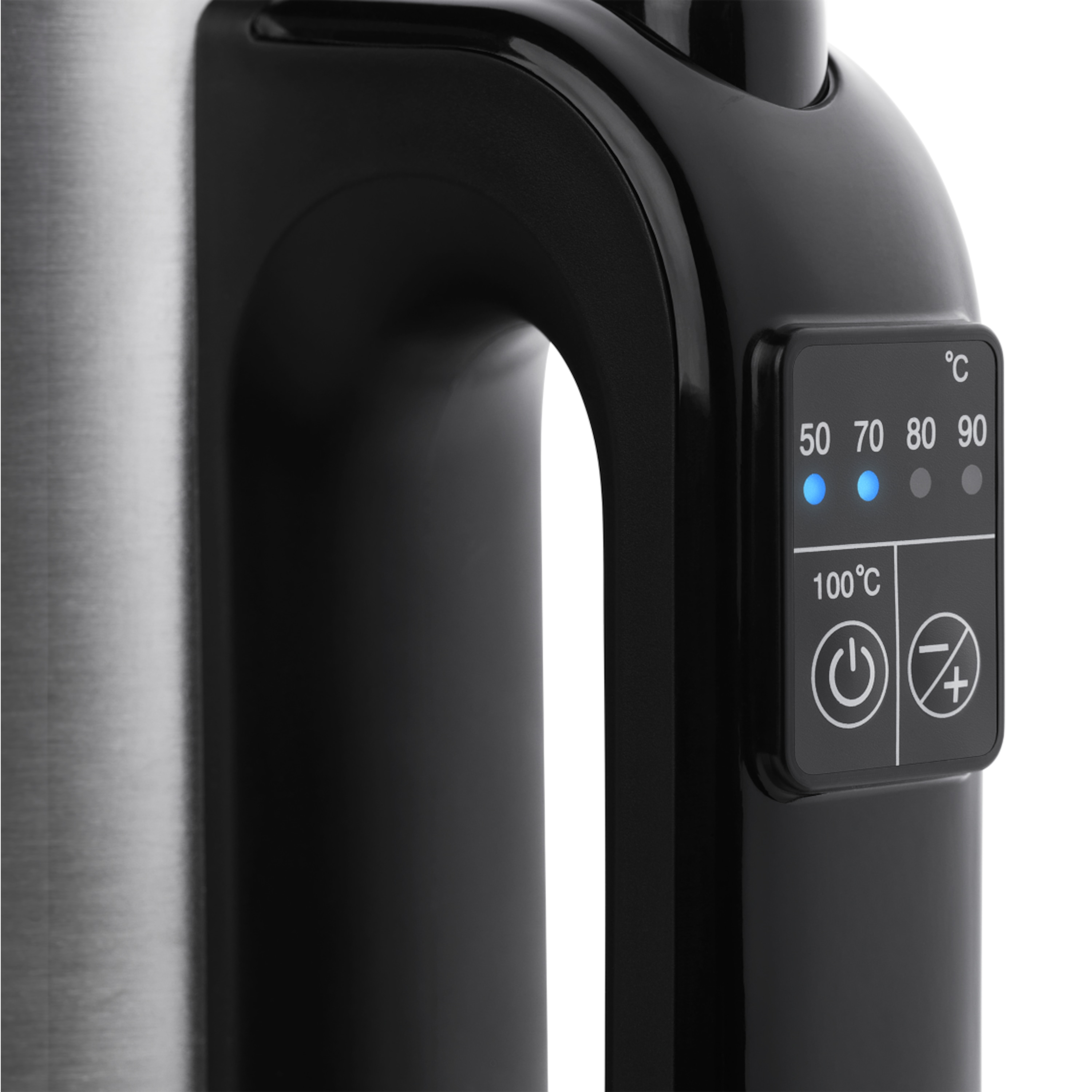 MEDION® Wasserkocher mit Digitalanzeige MD 17385, LED-beleuchtete Wasserstandsanzeige, 2200 Watt, herausnehmbarer Kalkfilter