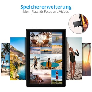 MEDION® LIFETAB® E10713 Tablet, 25,5 cm (10“) FHD Display, Betriebssystem Android™ 10, 64 GB Speicher, 3 GB RAM, Quad-Core-Prozessor, LTE