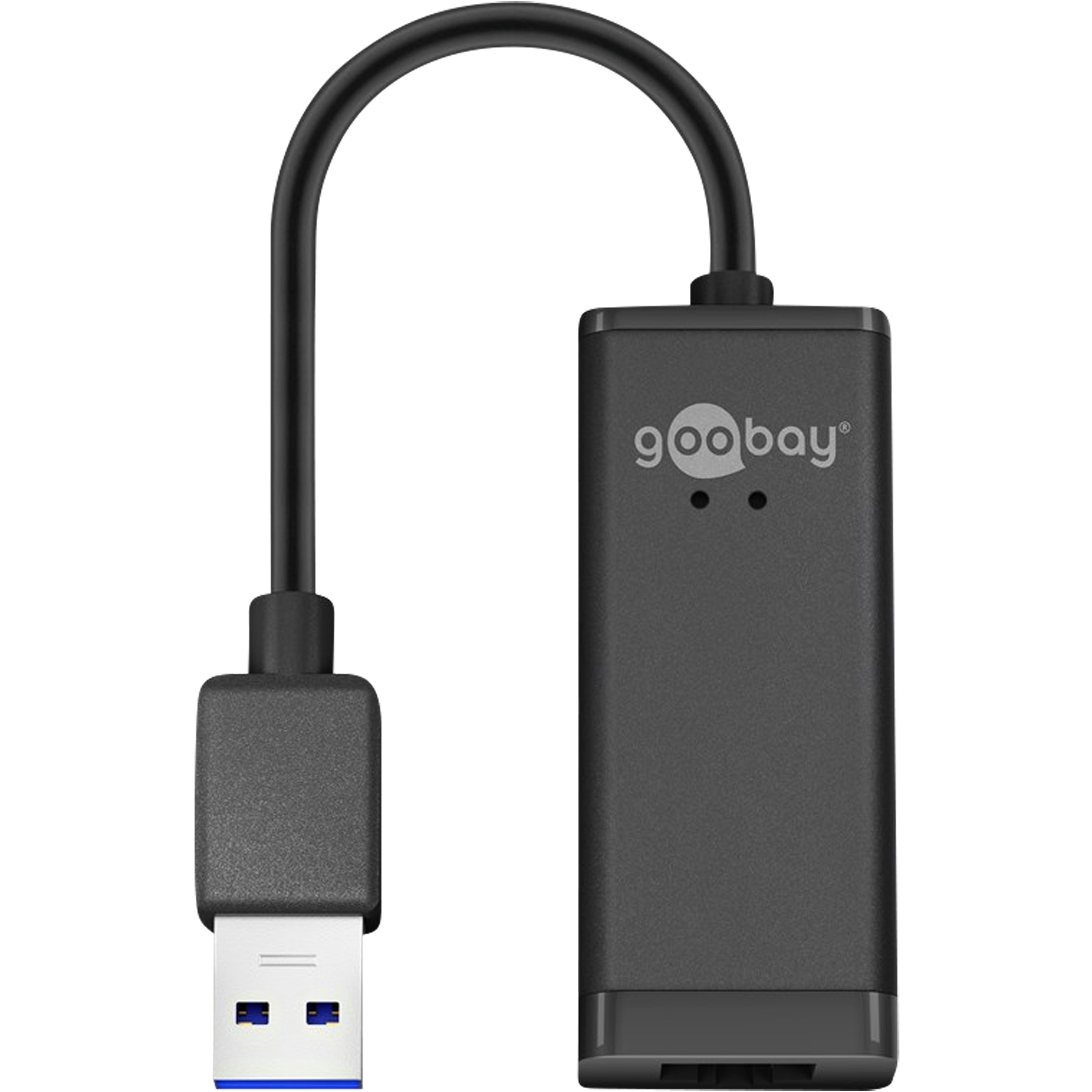 GOOBAY USB 3.0 Gigabit Ethernet Netzwerkkonverter, zum Anschluss eines PC/MAC mit USB Anschluss an ein Ethernet Netzwerk, Voll-Duplex 10/100 /1000 Mbit/s Netzwerkverbindung