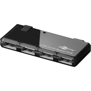 GOOBAY 4 x USB 2.0 | Hi-Speed HUB | Compatible avec USB 1.1 | Jusqu'à 480 Mo/s | Conception compacte