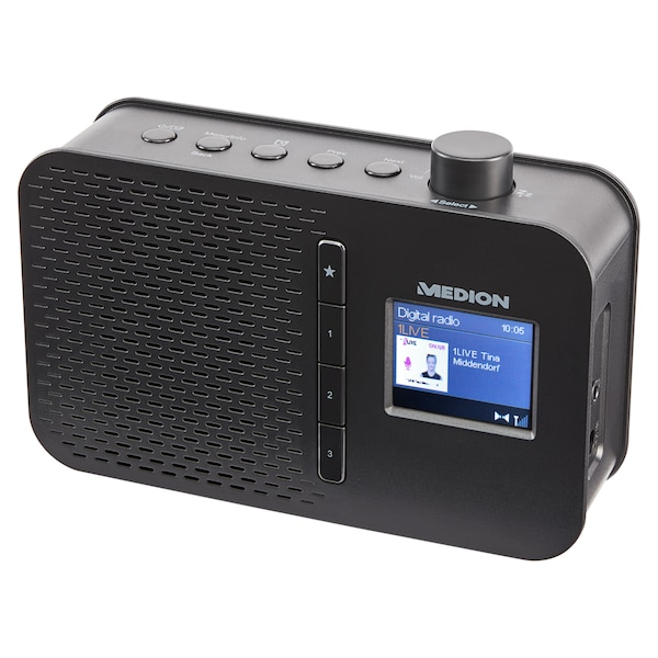 MEDION® LIFE® E66487 Tragbares DAB+ Radio, 4,57 cm (1,8