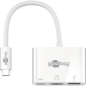 GOOBAY USB-C&trade; multipoort adapter | HDMI | 3 x USB 3.0 | Kaartlezer | Voor snelle gegevensoverdracht of opladen