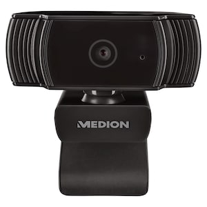 MEDION® Webcam LIFE P86366 | Résolution vidéo FHD 30 FPS | Microphone | Mode photo | Autofocus | Réglable de manière flexible | Branchez & jouez