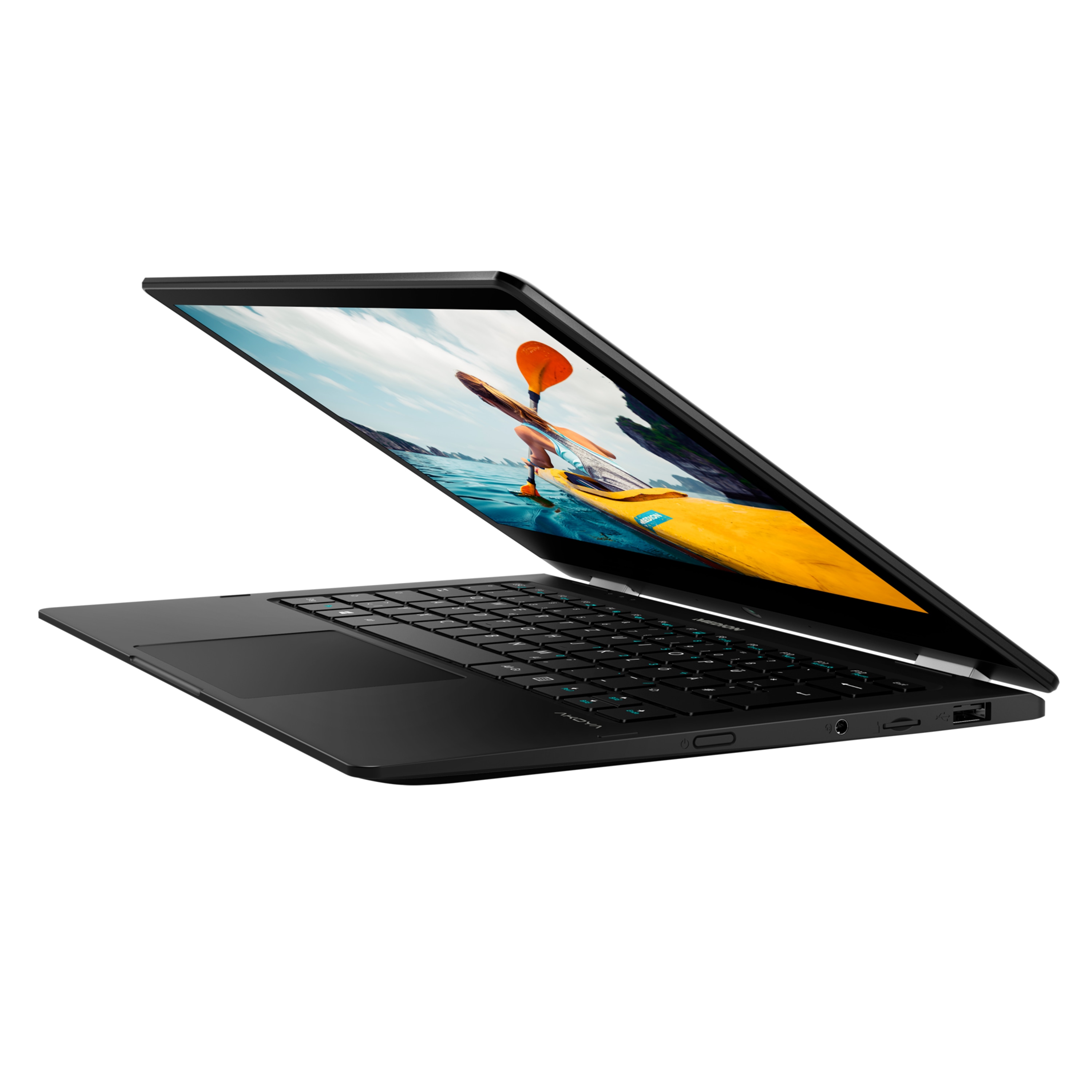 Medion Laptop Convertible Akoya E3221 Celeron N4020 4Gb 128Gb Ssd 13.3´  Táctil W11 Black