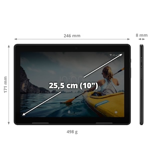 MEDION® LIFETAB® E10713 Tablet, 25,5 cm (10“) FHD Display, Betriebssystem Android™ 10, 64 GB Speicher, 3 GB RAM, Quad-Core-Prozessor, LTE