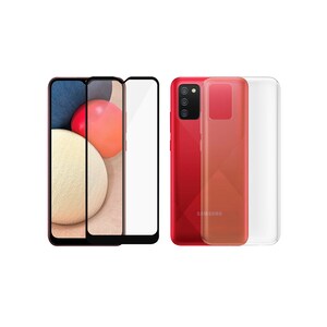 PANZERGLASS PanzerGlass Displayschutzfolie + Clear Soft Case für Samsung Galaxy A02s