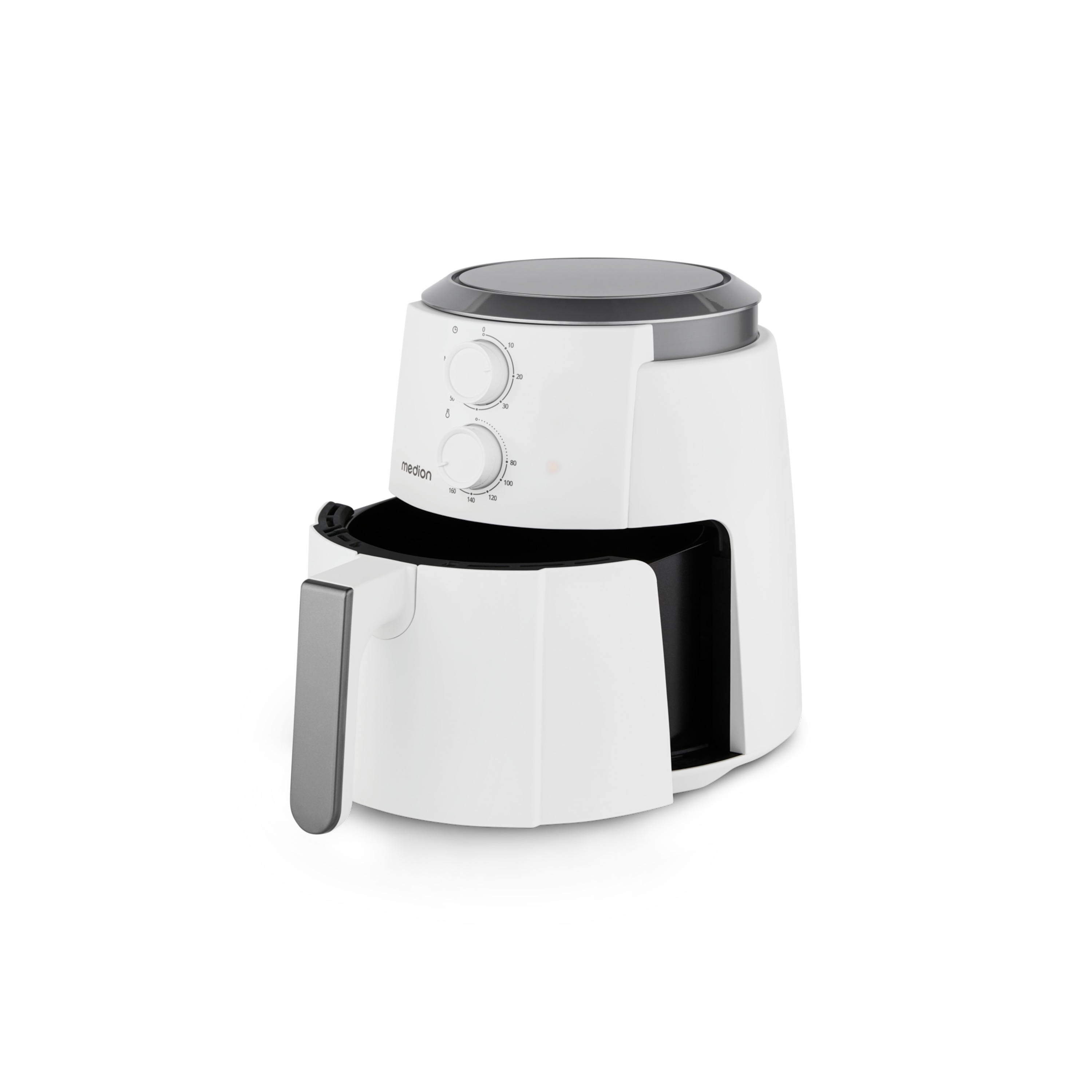 MEDION® LIFE Heißluftfritteuse P30 L (MD13020), 100 Rezepte in der Life+ App¹, 4,7 Liter Fassungsvermögen, 1.500 Watt, 60 min. Timer
