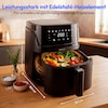 MEDION® LIFE Heißluftfritteuse MD100056, 7,2 L Gesamtvolumen, 10 Automatikprogramme, Edelstahl-Heizelement, digitales Sensor-Touch-Display, Temperatur 40–200 °C, ILAG SP-800 Beschichtung