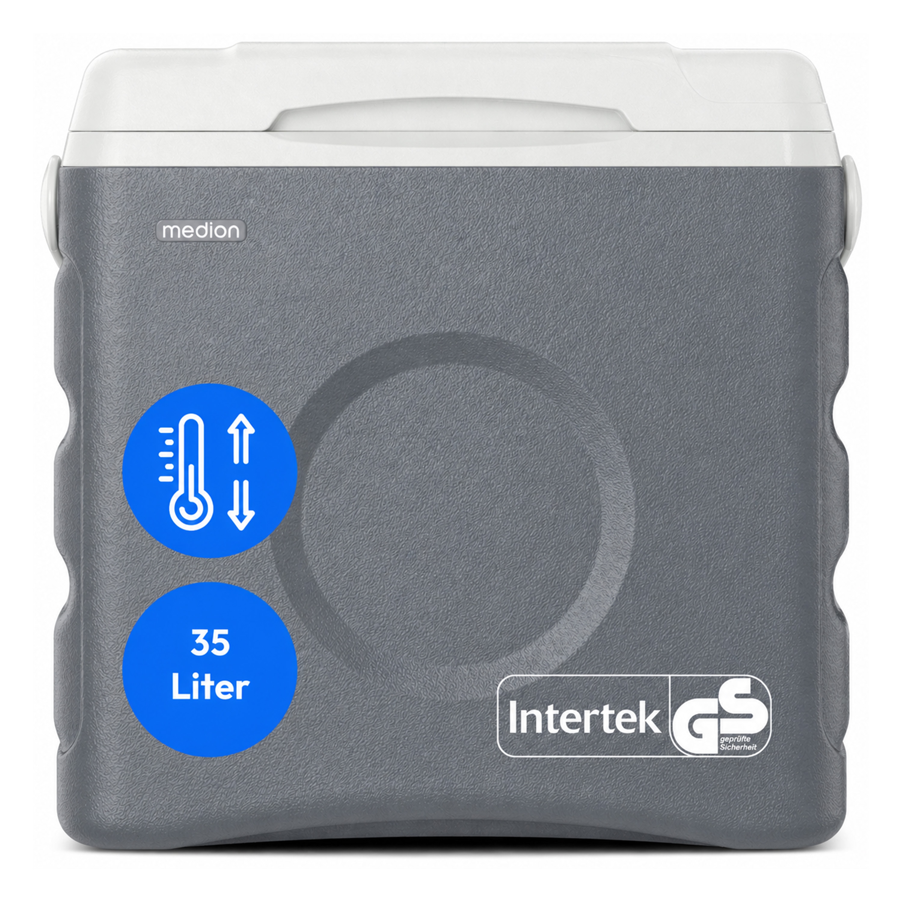 MEDION® MEDION LIFE Thermoelektrische Kühlbox MD370030, 35 L, Kühlen bis 20 °C unter Umgebung, Warmhalten bis 55 °C, 12 V / 230 V / USB 5 V, ECO Modus