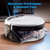 MEDION® Wischroboter MD 20053, 22 Watt, vollautomatische Nassreinigung, intelligente Navigation, kräftige Reinigungsrolle, Getrennter Frischwasser- und Abwassertank