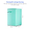 MEDION® LIFE® Retro Kühlschrank mit Gefrierfach MD37790, 108 L Gesamtnutzinhalt, 37 dB, höhenverstellbare Füße, Energieeffiziensklasse D