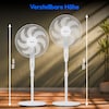 MEDION® LIFE P21 SF Standventilator mit Fernbedienung (MD 12069), 3 Geschwindigkeitsstufen, 3 Modi, verstellbare Höhe, 85° horizontale Oszillation, Timerfunktion