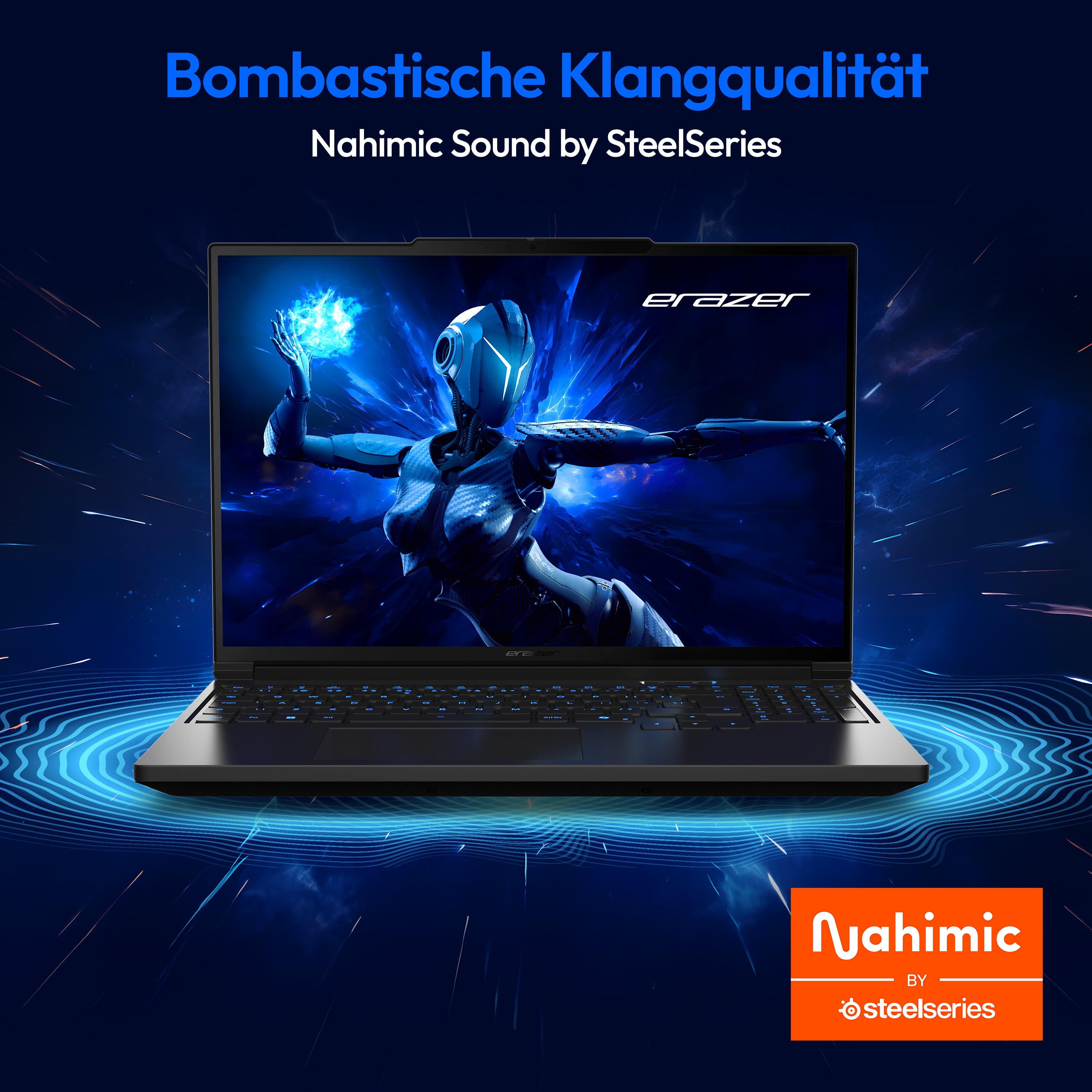 MEDION® ERAZER Major 16 X1 High-End Gaming Laptop, Intel® Core™ Ultra 7 Prozessor 255HX, Windows 11 Home, 40,6 cm (16”) QHD+ Display 100% sRGB mit 300 Hz, RTX 5070 Ti, 2 TB PCIe SSD, 32 GB RAM