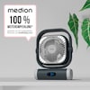 MEDION® LIFE Camping Ventilator E10 TF, 20 W Leistung, 5 Geschwindigkeitsstufen, 110° Oszillation, 10.000 mAh Akku, als Powerbank nutzbar, LED