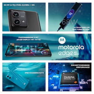 MOTOROLA edge 40 Neo, 256 GB, Black Beauty