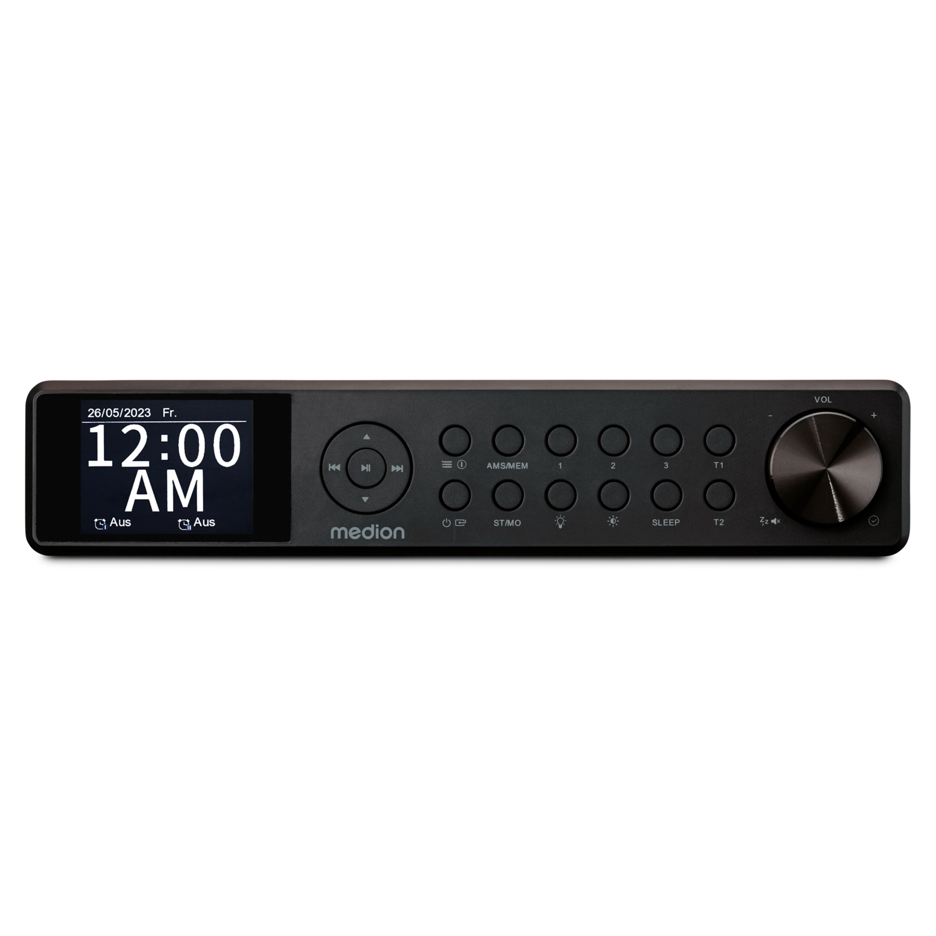 MEDION® LIFE® P66750 DAB+ Premium Küchenradio, 6,1 cm (2,4'') TFT-Farbdisplay, DAB+/PLL-UKW Radio, Bluetooth® 5.0, LED-Beleuchtung, 2 x 3 W RMS