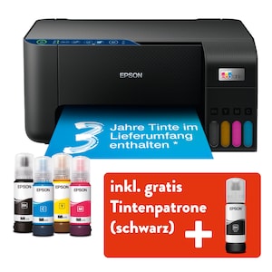 EPSON EPSON Drucker EcoTank ET-2861 inkl. gratis Tintenpatrone (schwarz)