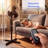 MEDION® LIFE E10 SF Standventilator mit Fernbedienung (MD 18795), 3 Geschwindigkeitsstufen, verstellbarer Höhe, Schwenkfunktion, Timer-Funktion