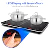 MEDION® LIFE® Doppel-Induktions- kochplatte   MD 18493, 3.500 Watt Induktionsleistung, 10 Temperaturstufen, 180 Min. Timer, Kristallglas-Oberfläche