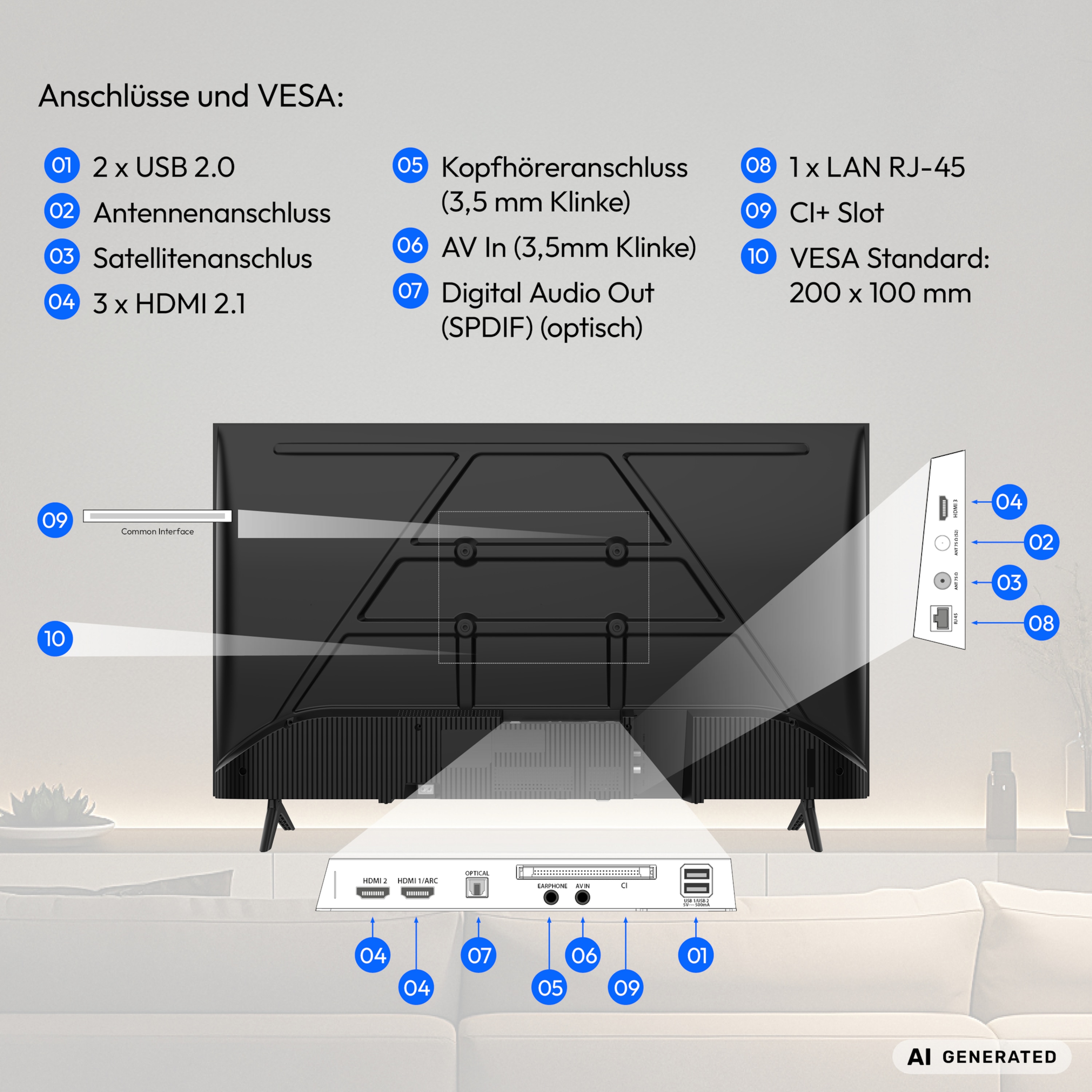 MEDION® LIFE MD 840103 Google TV™, 100,3 cm (40'') Full HD Display, PVR ready, HD Triple Tuner, Bluetooth®, App Store, Netflix, Disney+, Amazon Prime Video