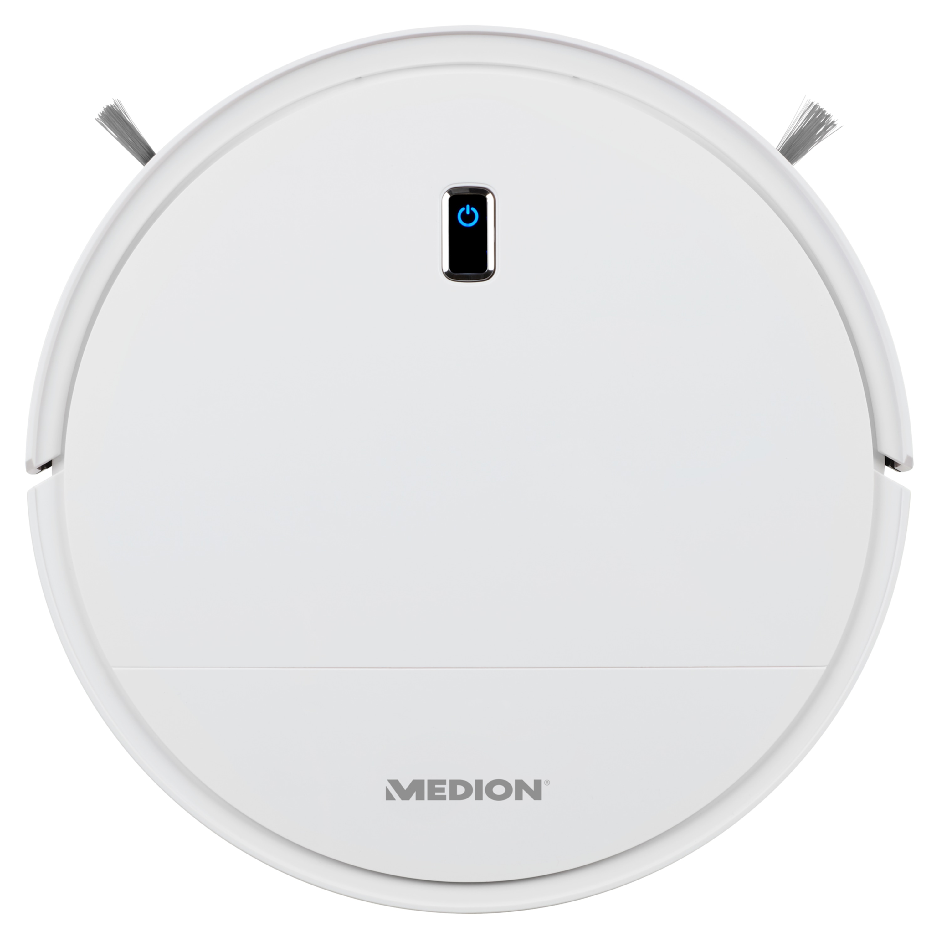 MEDION® Saugroboter P20 SW, Wischfunktion, intelligente Navigation, 2.000 Pa Saugkraft, Max Modus, starke Mittelbürste, Tierhaar Allergiker optimiert