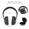 MEDION® Over Ear-Kopfhörer LIFE HX-1 Pro anthrazit, bis zu 190 Stunden Akkulaufzeit, Hybrid Active Noise Cancelling, 7 EQ-Presets + 1 App-Preset, Bluetooth® 6.0 wireless technology, IPX4 Spritzwasserschutz