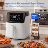 MEDION® LIFE Heißluftfritteuse MD100056, 7,2 L Gesamtvolumen, 10 Automatikprogramme, Edelstahl-Heizelement, digitales Sensor-Touch-Display, Temperatur 40–200 °C, ILAG SP-800 Beschichtung