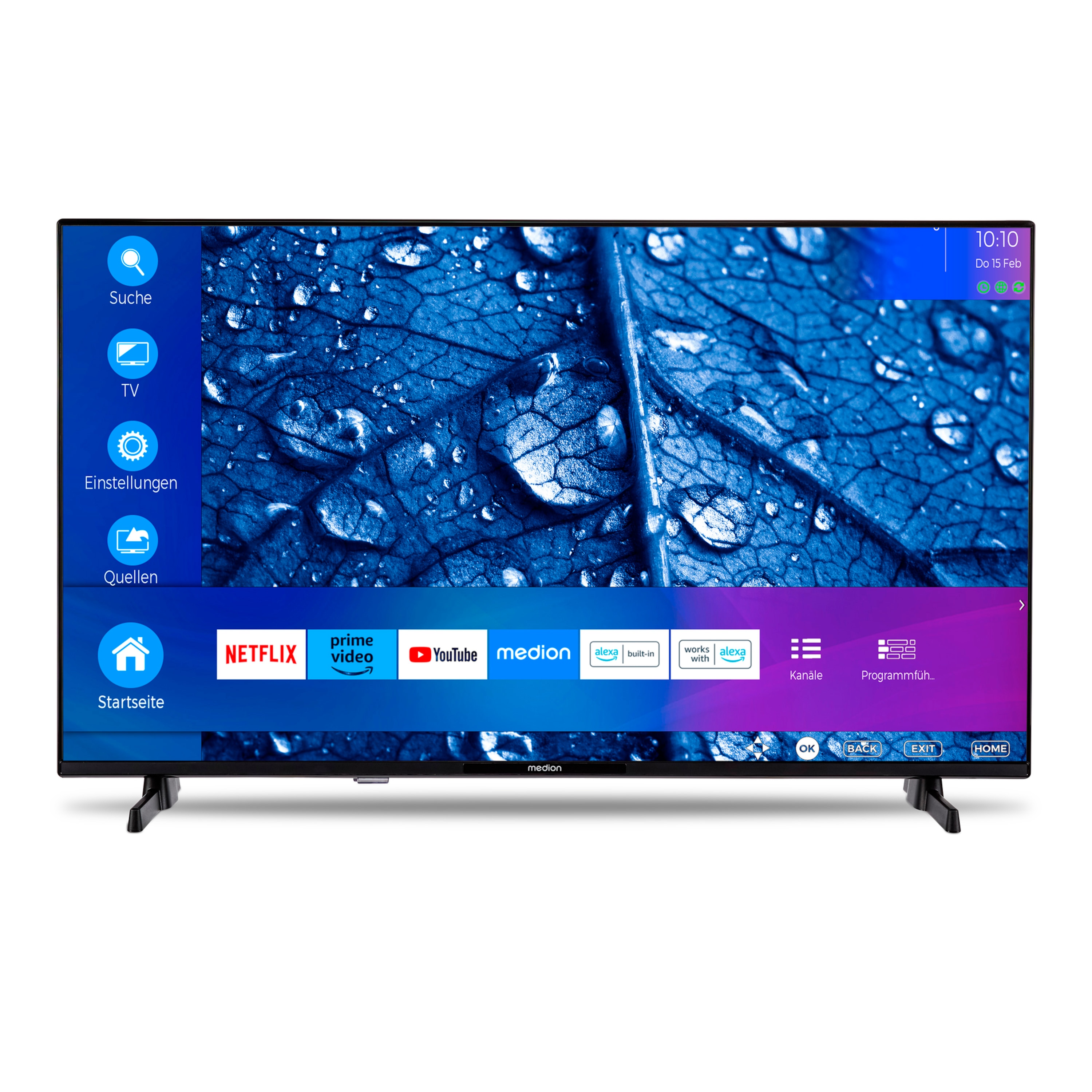 MEDION® LIFE® P14051 Smart-TV, 100,3 cm (40'') Full HD Display, HDR, PVR ready, Bluetooth®, Netflix, Amazon Prime Video & Disney+ App