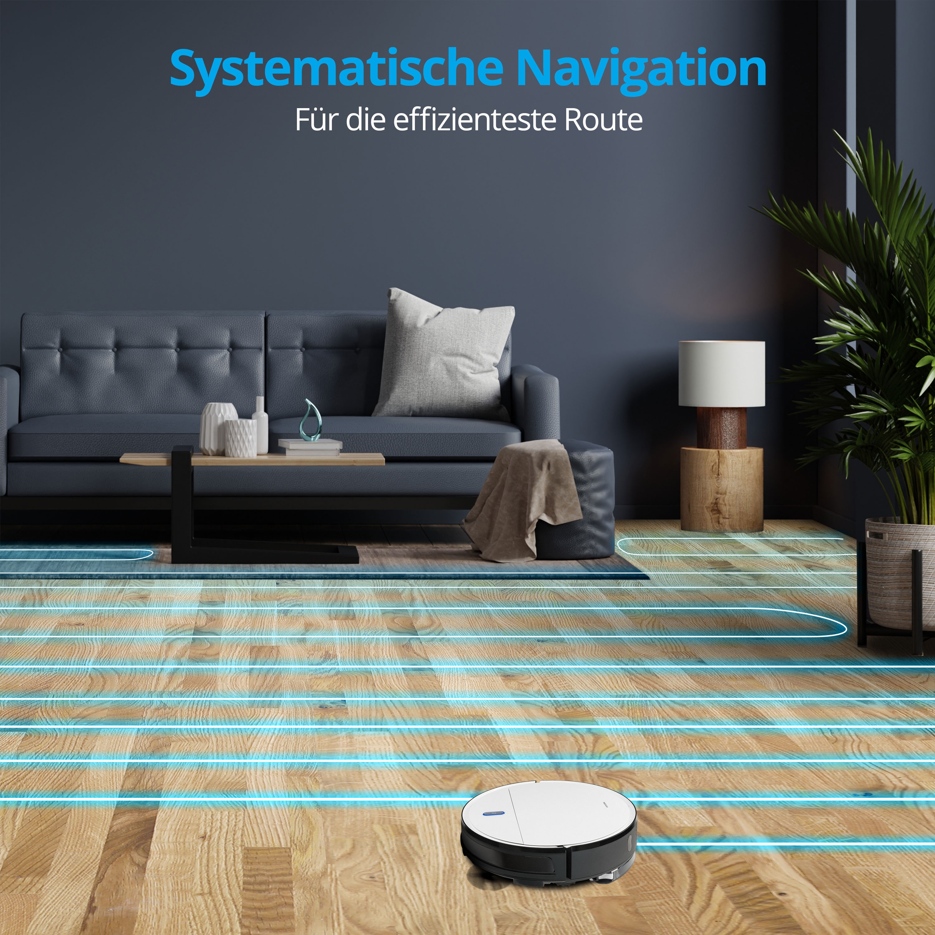 MEDION® Saugroboter S05 SW, App- und Alexa-Steuerung, Saugen und Wischen gleichzeitig, intelligente Navigation, langlebiger BLDC-Motor, 2.000 Pa Saugkraft