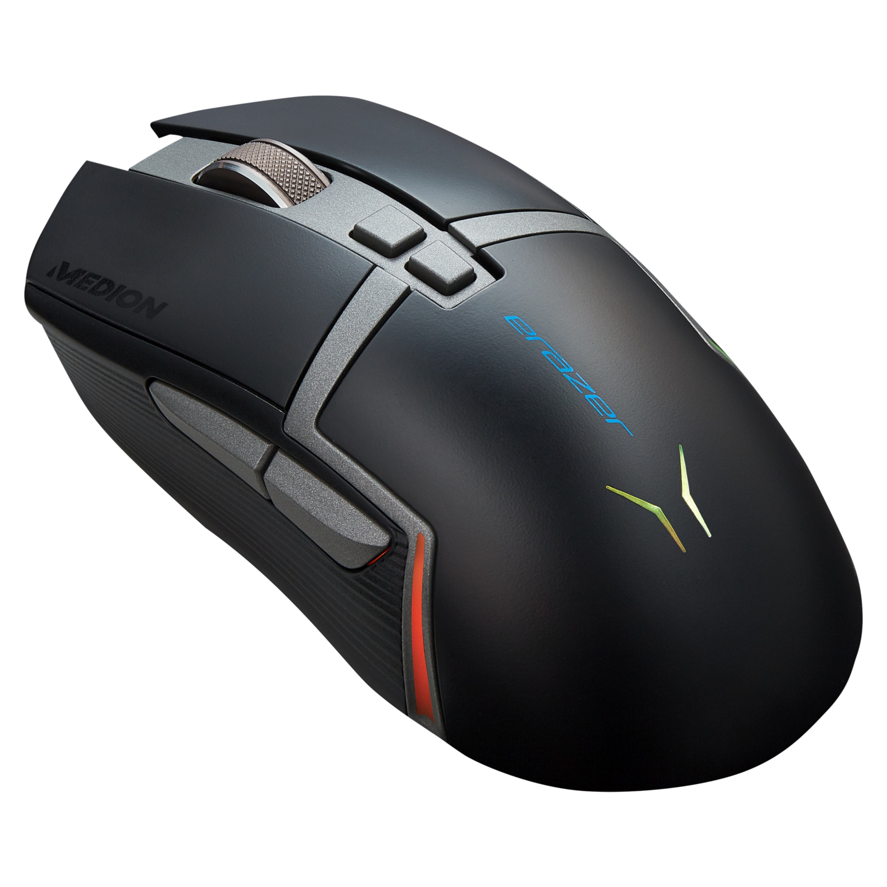 ERAZER Supporter P13 Gaming Mouse | DPI-schakelaar | 7 programmeerbare knoppen | RGB-verlichting | draadloos en bekabeld te gebruiken