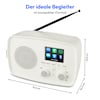 MEDION® MEDION LIFE Internetradio IRE-1 (MD89318), Empfang von über 40.000 Sendern & 20.000 Podcasts, 5 Watt (RMS), Bluetooth® 5.2 wireless technology, 2,4" (6,1 cm) TFT-Farbdisplay