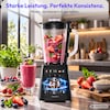 MEDION® LIFE® Standmixer MD 100105, 900 Watt (neue GS Norm), 1,75 Liter Glasbehälter, 4 Automatikprogramme, LED-Display, stufenlose Geschwindigkeitsregelung, To-go-Flasche