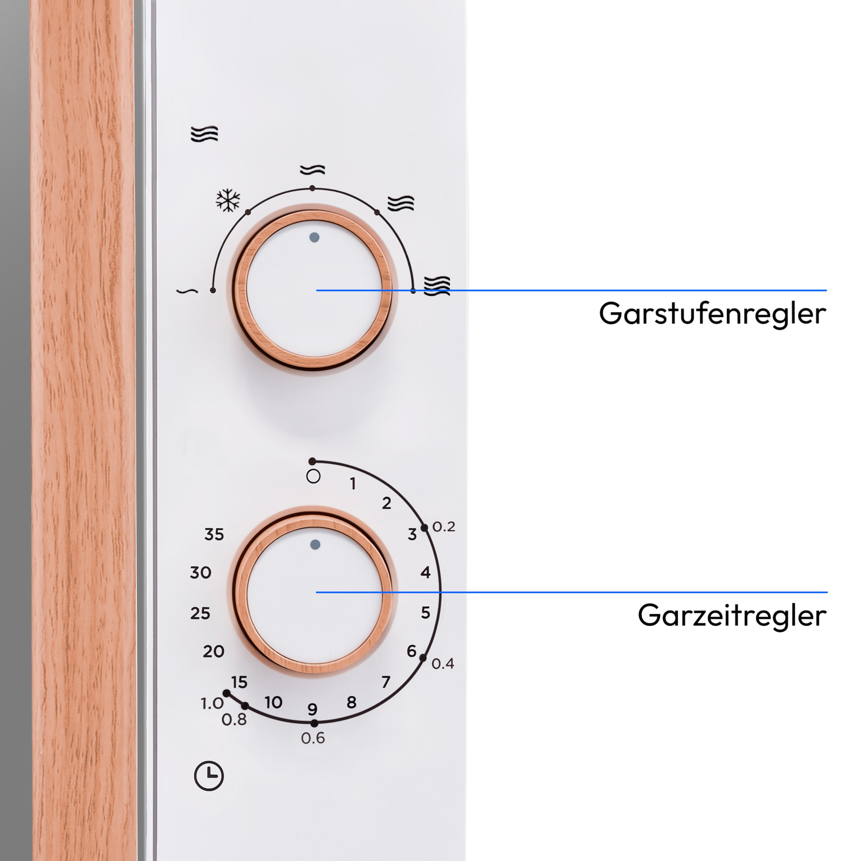 MEDION® LIFE® Mikrowelle MD 10596, Holzoptik, Garinnenraum 20 Liter, 700 W, Verspiegelte Tür, 5 Mikrowellen-Leistungsstufen