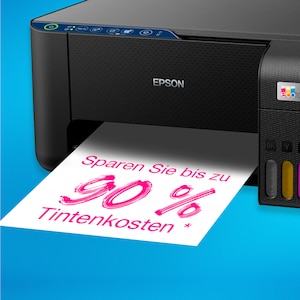 EPSON Drucker EcoTank ET-2861, Drucken, Kopieren, Scannen, Smart-Panel-App, maximale Druckgeschwindigkeit 33 Seiten/Min Schwarzweiß (Normalpapier), 15 Seiten/Min Farbe (Normalpapier)