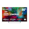 MEDION® LIFE MD 855302 Smart-TV (2026), 138,8 cm (55'') Ultra HD Display, HDR (High Dynamic Range), Dolby Vision®, MEMC, Bluetooth®, PVR ready, HBO Max, MagentaTV, NETFLIX, Prime Video, Disney+, DAZN, Paramount+ App, VIDAA App Store, Dolby Atmos®