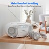 MEDION® LIFE E66476 Tragbare CD-Boombox, CD-Player, Kassettendeck, FM-Radio, USB-MP3-Wiedergabe, 30 Senderspeicher, Batteriebetrieb