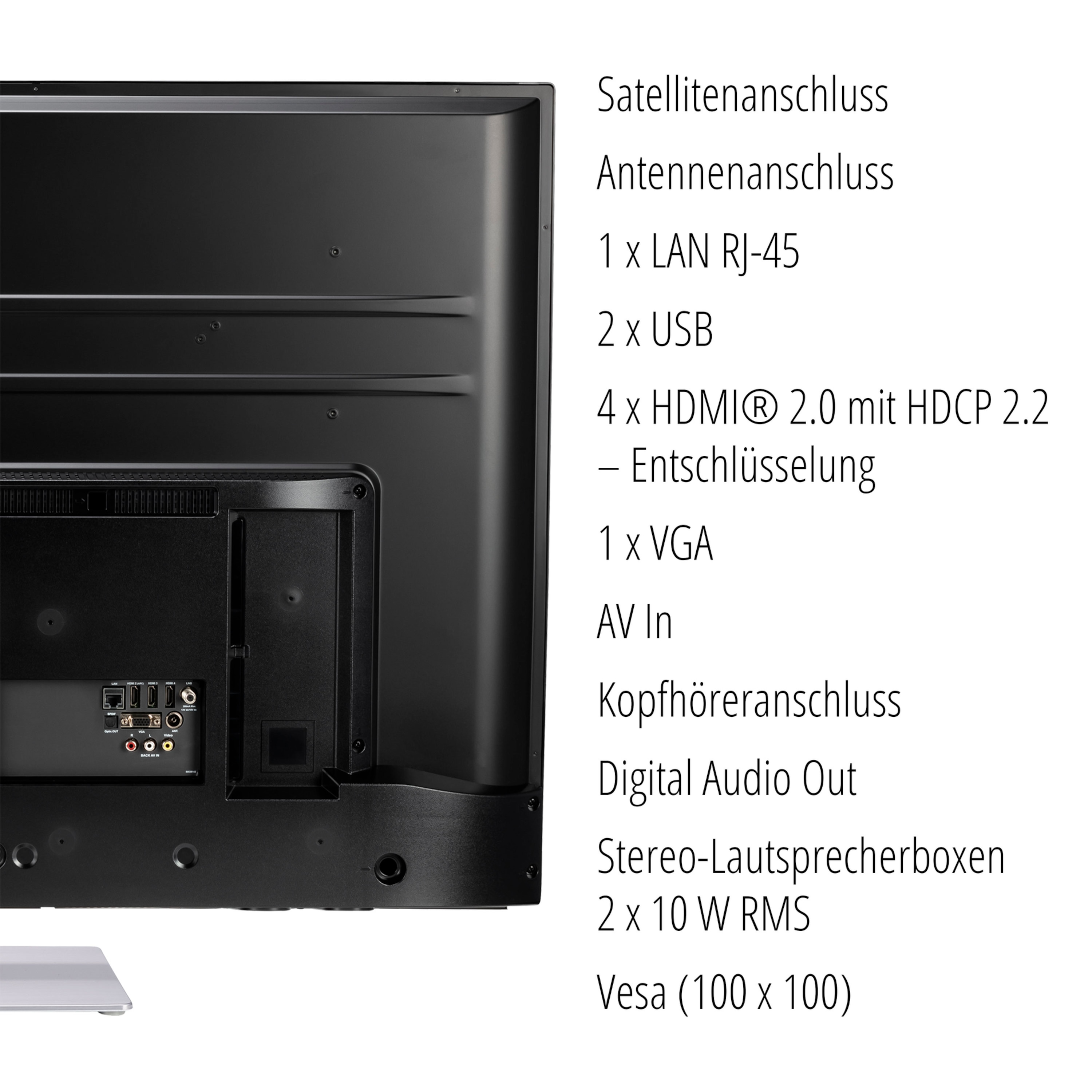 MEDION® LIFE® X14312 108 cm (43'') Ultra HD Smart-TV + E62003 Funkkopfhörer - ARTIKELSET