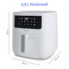 MEDION® LIFE® P10 XL Duo Heißluftfritteuse MD 11750, 100 Rezepte in der Life+ App, mit 2 Heizelementen, 2.150 W Gesamtleistung, ölfreies Frittieren, 9 Automatikprogramme, 6,8 L Nutzinhalt