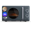 MEDION® LIFE® Retro-Mikrowelle MD 100119, 800 W Leistung, Grillfunktion, 20 L kompakt, 5 Mikrowellenstufen, Auftaufunktion, Timerfunktion, stilvolles Retro-Design