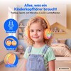 MEDION® LIFE HE-1 Kids Bluetooth Kinderkopfhörer, 3-stufiger Gehörschutz, bis zu 85 Std. Akkulaufzeit, MP3-Player, Bluetooth 5.4, AUX & microSD, LED-Lichtring, austauschbare Designs