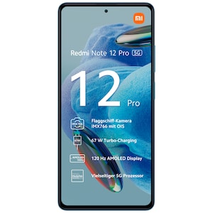 XIAOMI Redmi Note 12 Pro 5G, 128 GB, Blau