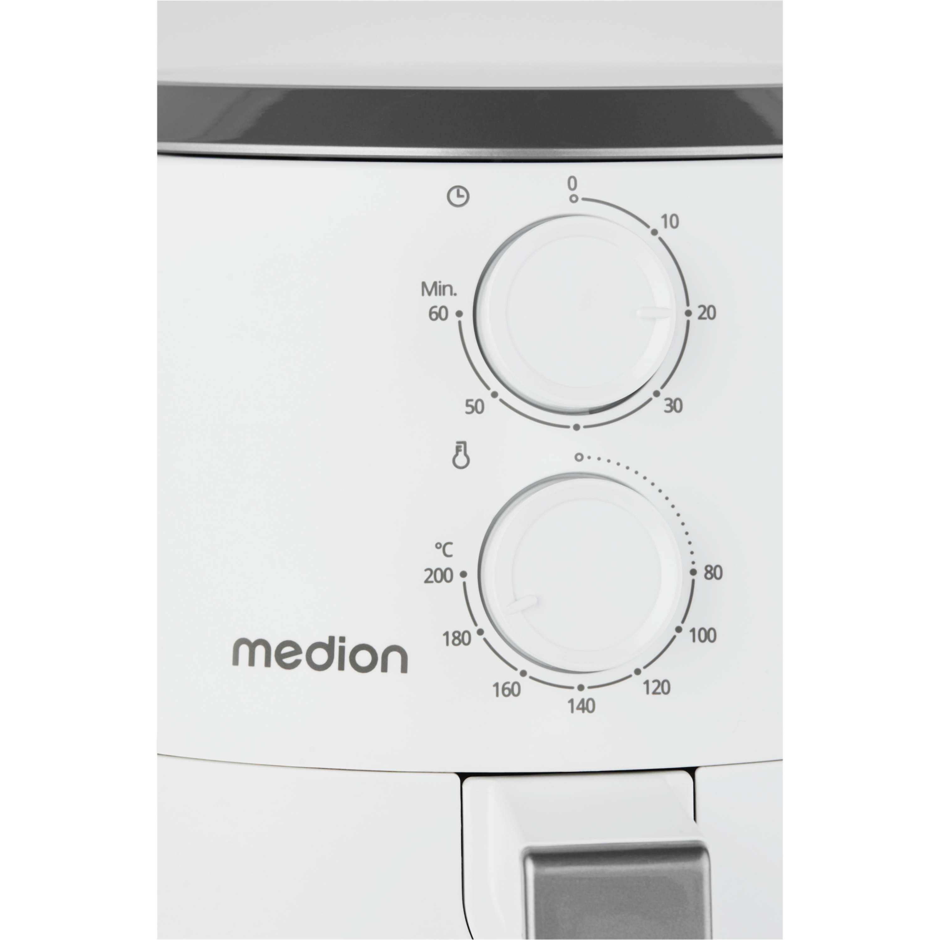 MEDION® LIFE Heißluftfritteuse P30 L (MD13020), 100 Rezepte in der Life+ App¹, 4,7 Liter Fassungsvermögen, 1.500 Watt, 60 min. Timer