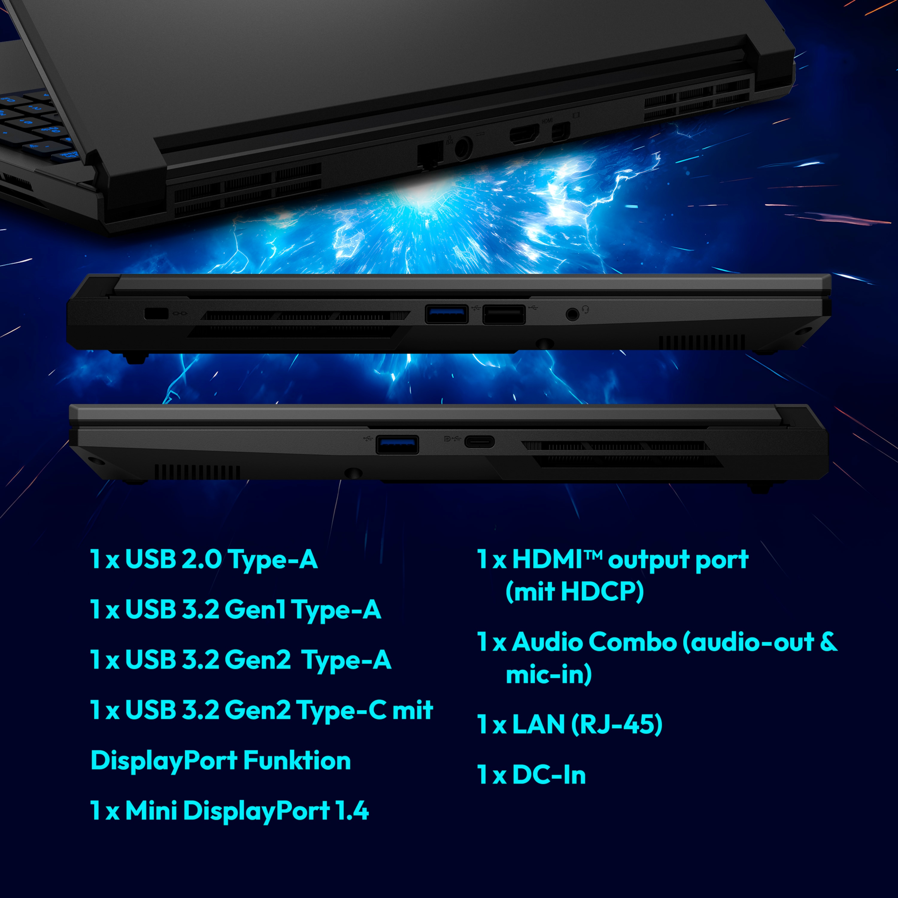 MEDION® ERAZER Scout 15 E1 Core Gaming Laptop, Intel® Core™ i5 13420H, Windows 11 Home 39,6 cm (15,6") FHD Display mit 144 Hz, NVIDIA® GeForce RTX™ 5050, 1 TB SSD, 16 GB RAM