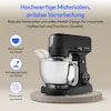 MEDION® LIFE Digitale Küchenmaschine MD12600, 800 W Gleichstrommotor, Energiesparend, Ultraleise, Digitales Sensor-Touch-Display, 4,6 L Edelstahlschüssel, Inkl. Fleischwolf