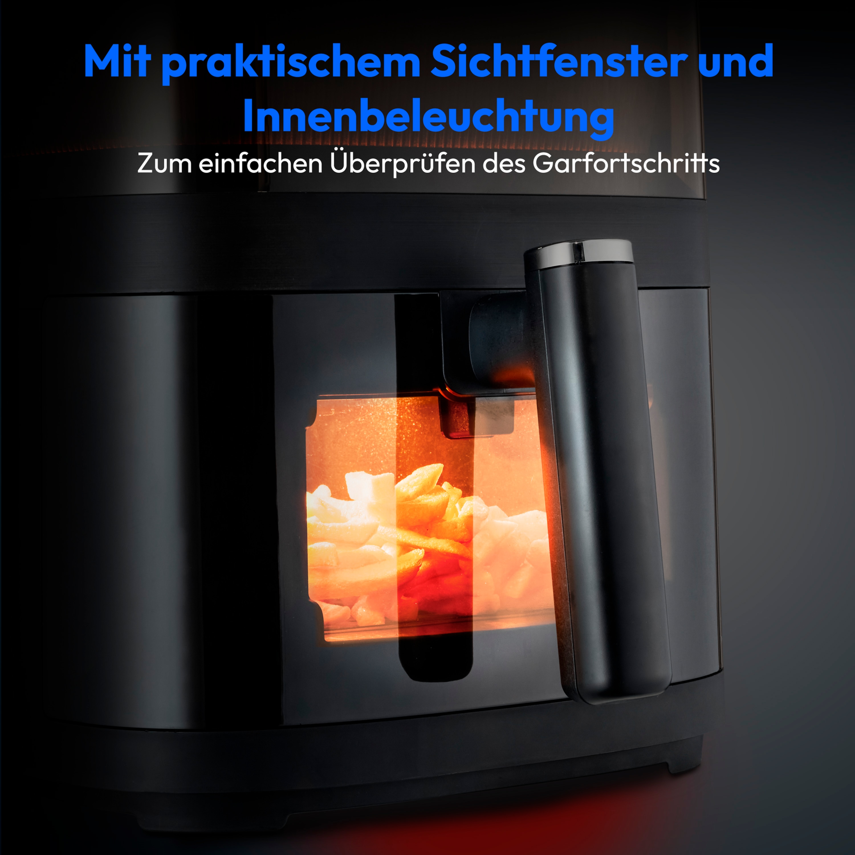 MEDION® LIFE® X10 XL Heißluftfritteuse MD 11780, 100 Rezepte in der Life+ App, innovative Wassersprayfunktion, 10 Automatikprogramme, ca. 5 L Korbvolumen, Temperatur einstellbar bis 230 °C