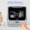 MEDION® LIFE® Mini-Geschirrspüler DWT20 (MD37763), für 2 Gedecke, 6 Reinigungsprogramme, Startzeitvorwahl